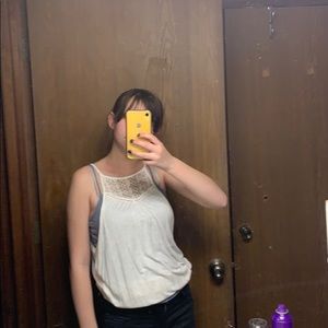 White tank with fancy collar